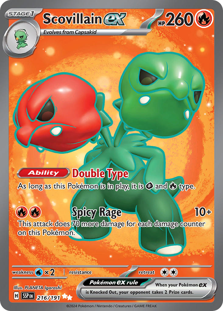 Scovillain ex - 216/191 - Surging Sparks - Holo - Card Cavern