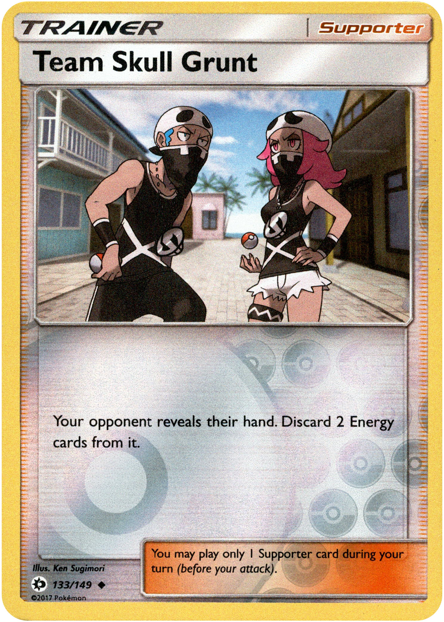 Team Skull Grunt - 133/149 - Sun & Moon - Reverse Holo - Card Cavern