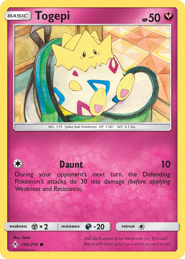 Togepi - 136/214 - Unbroken Bonds - Card Cavern