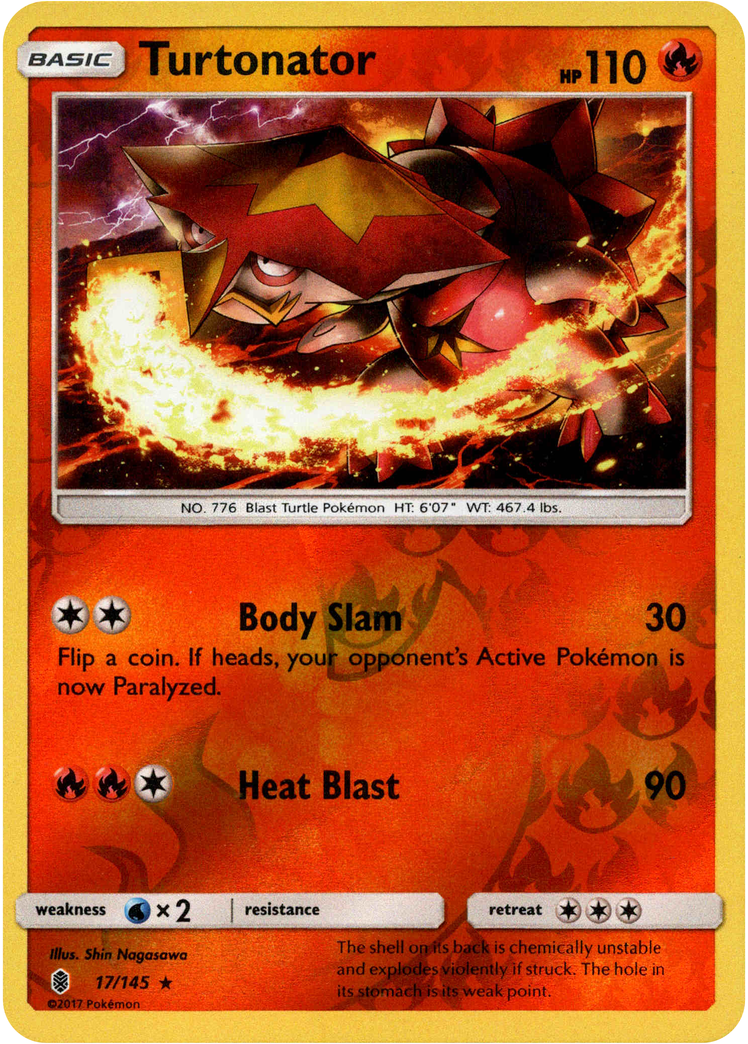 Turtonator - 17/145 - Guardians Rising - Reverse Holo - Card Cavern