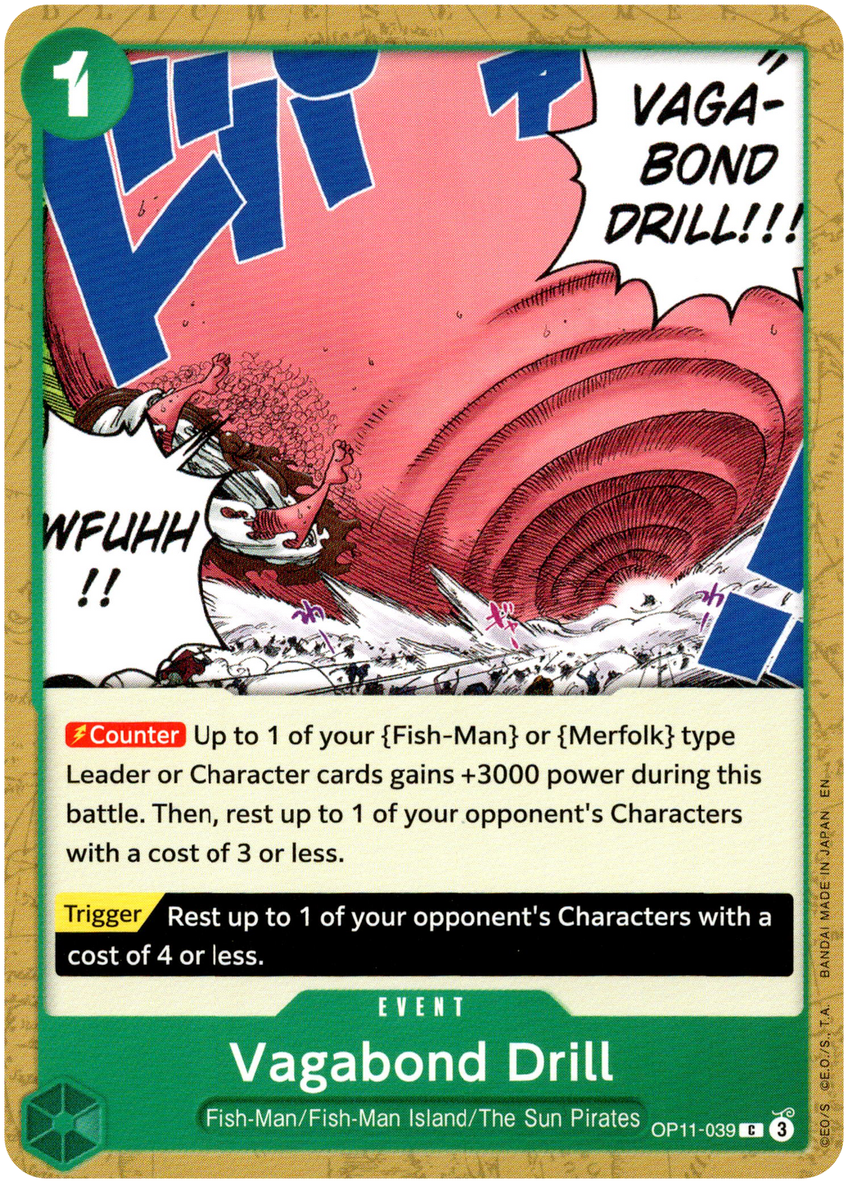 Vagabond Drill - OP11-039 C - A Fist of Divine Speed - Card Cavern