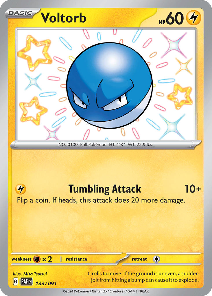Voltorb - 133/091 - Paldean Fates - Holo - Card Cavern