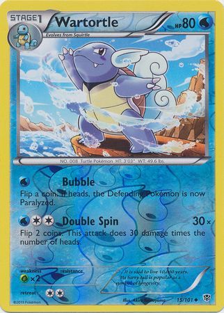 Wartortle - 15/101 - Plasma Blast - Reverse Holo - Card Cavern