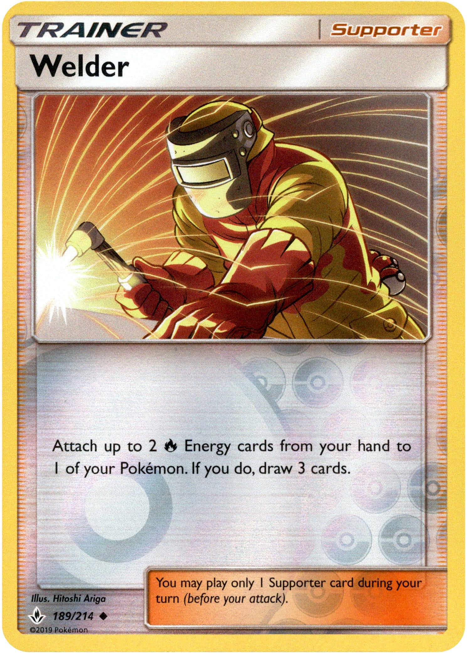 Welder - 189/214 - Unbroken Bonds - Reverse Holo - Card Cavern