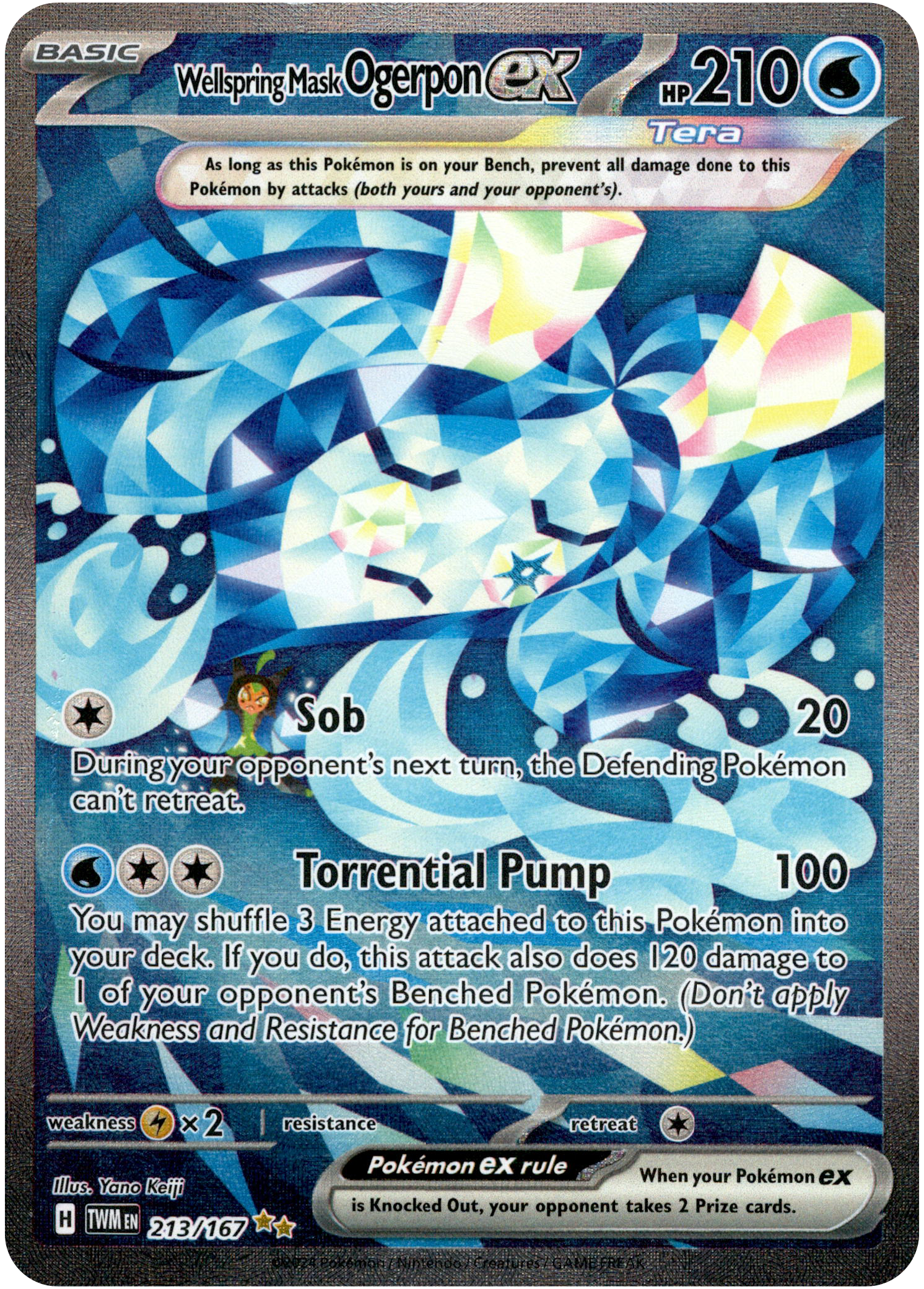Wellspring Mask Ogerpon ex - 213/167 - Twilight Masquerade - Holo - Card Cavern