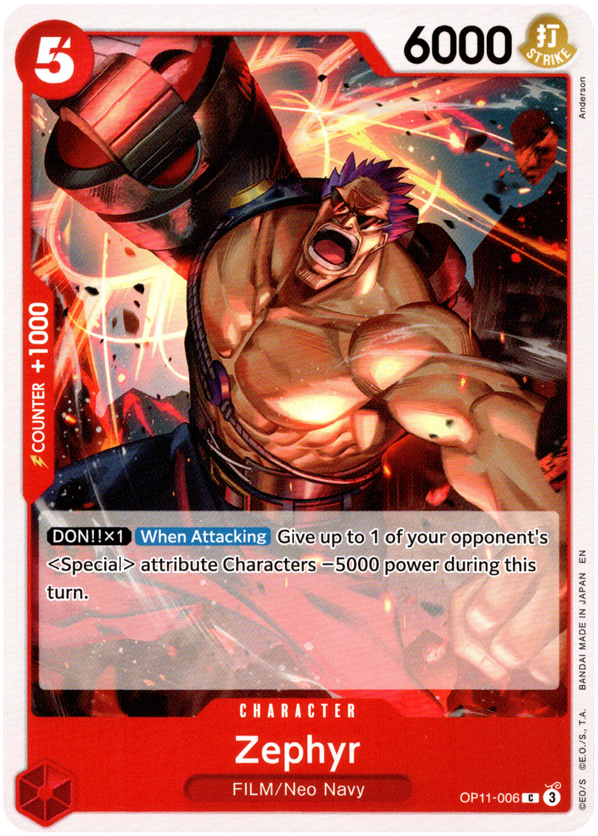 Zephyr - OP11-006 C - A Fist of Divine Speed - Card Cavern
