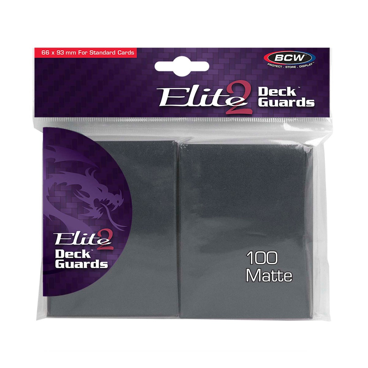 Deck Guard Elite 2 - 100ct Standard Card Sleeves - Cool Gray (Matte) - Card Cavern