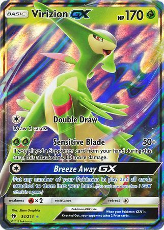 Virizion GX - 34/214 - Lost Thunder - Holo - Card Cavern