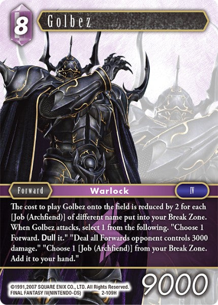 Golbez - 2-109H - Opus II - Foil - Card Cavern