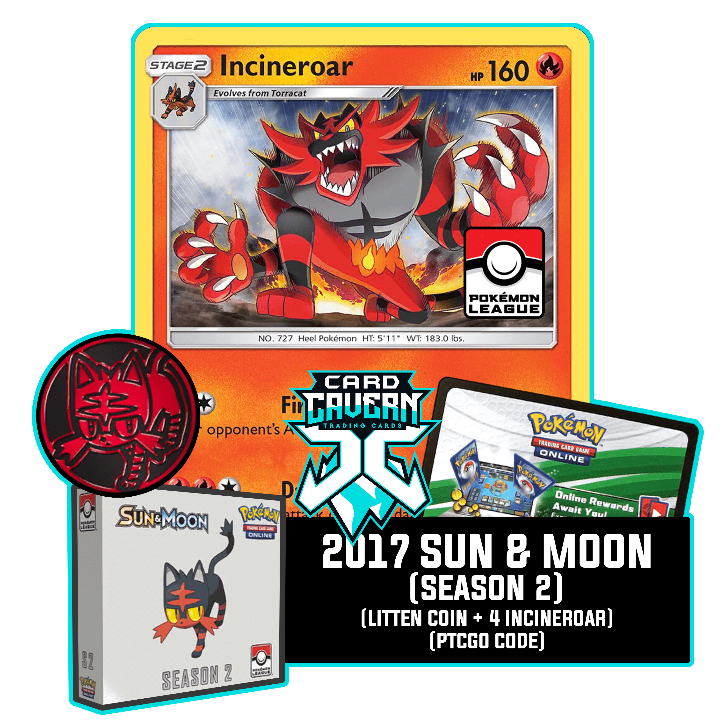 2017 Sun & Moon Season 2 PTCGL Code - Card Cavern