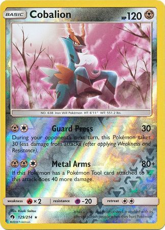 Cobalion - 129/214 - Lost Thunder - Reverse Holo Card Cavern Trading Cards, LLC Cobalion - 129/214 - Lost Thunder - Reverse Holo Card Cavern Trading Cards, LLC