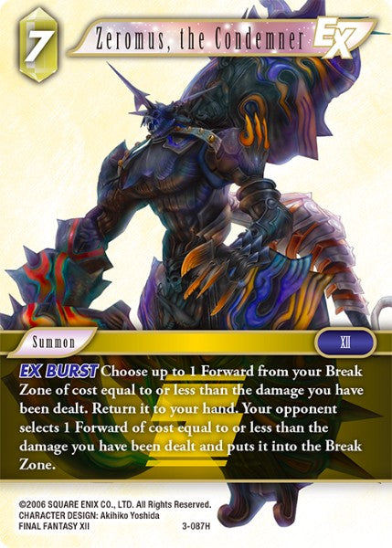 Zeromus, the Condemner - 3-087H - Opus III - Foil - Card Cavern