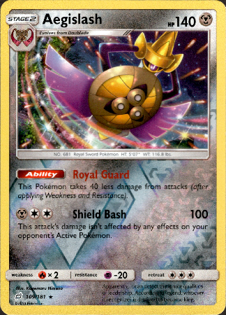 Aegislash - 109/181 - Team Up - Reverse Holo - Card Cavern