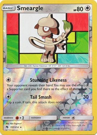 Smeargle - 157/214 - Lost Thunder - Reverse Holo Card Cavern Trading Cards, LLC Smeargle - 157/214 - Lost Thunder - Reverse Holo Card Cavern Trading Cards, LLC