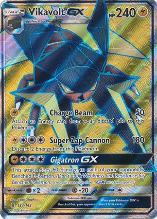 Vikavolt GX Full Art - 134/145 - Guardians Rising - Holo - Card Cavern