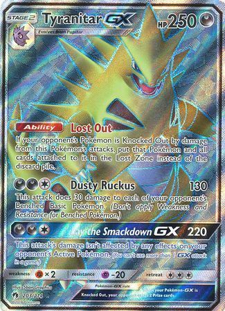 bandai one piece card game Tyranitar GX Full Art - 203/214 - Lost Thunder