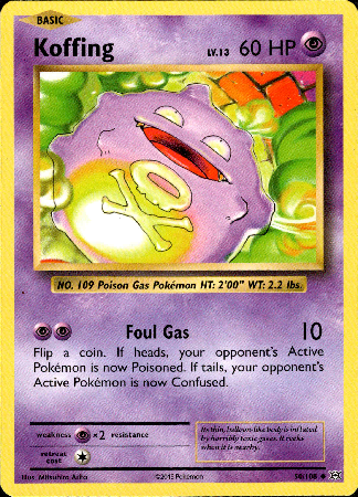 Koffing - 50/108 - Evolutions - Card Cavern