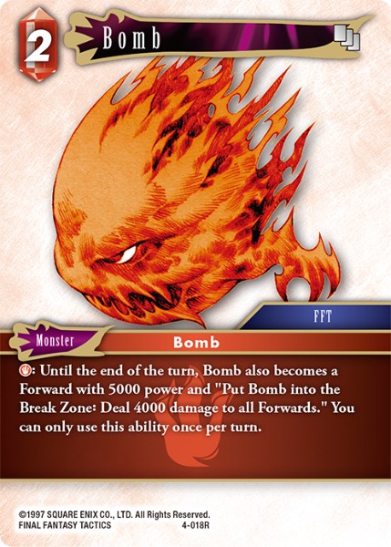 Bomb - 4-018R - Opus IV - Foil - Card Cavern