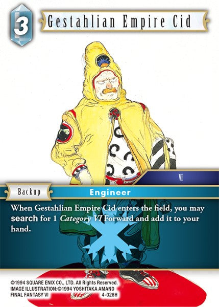 Gestahlian Empire Cid - 4-026H - Opus IV - Card Cavern