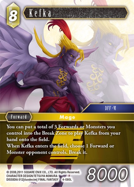 Kefka - 4-080L - Opus IV - Foil - Card Cavern