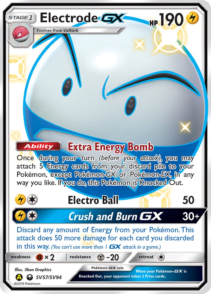 Electrode GX - SV57/SV94 - Hidden Fates - Holo Card Cavern Trading Cards, LLC Electrode GX - SV57/SV94 - Hidden Fates - Holo Card Cavern Trading Cards, LLC