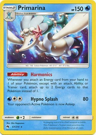 Primarina - 67/214 - Lost Thunder - Card Cavern