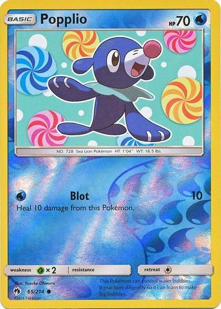 popplio pokemon card holographic Popplio 65/214 Reverse Holo :: Lost Thunder :: Mint Pokemon Card