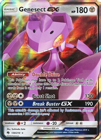 Pokemon Trading Card Game Lost Thunder Ultra Rare Holo Genesect GX #130