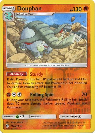 Donphan - 112/214 - Lost Thunder - Reverse Holo - Card Cavern