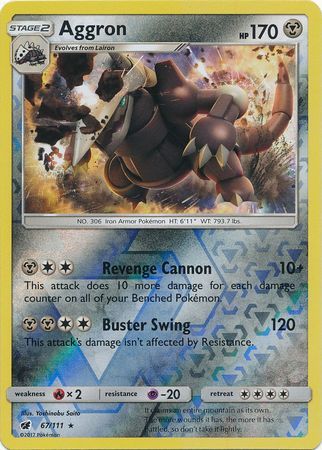 Aggron - 67/111 - Crimson Invasion - Reverse Holo - Card Cavern