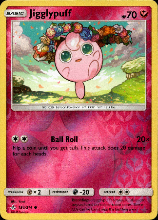 Jigglypuff - 134/214 - Unbroken Bonds - Reverse Holo Card Cavern Trading Cards, LLC Jigglypuff - 134/214 - Unbroken Bonds - Reverse Holo Card Cavern Trading Cards, LLC