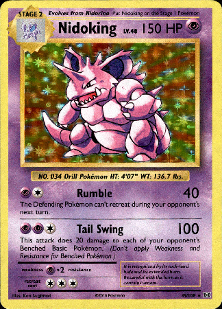 Nidoking - 45/108 - Evolutions - Card Cavern