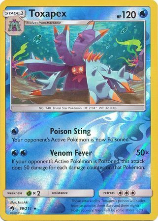Toxapex - 69/214 - Lost Thunder - Reverse Holo - Card Cavern