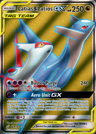 Latias & Latios GX Full Art - 169/181 - Team Up - Holo - Card Cavern