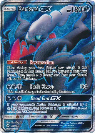 holographic darkrai card Darkrai GX Full Art - 139/147 - Burning Shadows