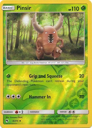 Pinsir - 4/214 - Lost Thunder - Reverse Holo - Card Cavern