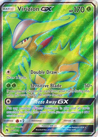 Pokemon Lost Thunder Virizion-GX #197