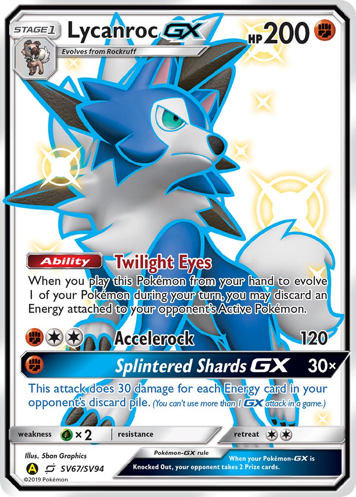 Lycanroc GX - SV67/SV94 - Hidden Fates