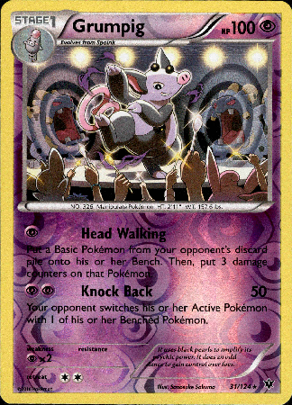Grumpig - 31/124 - Fates Collide - Reverse Holo Card Cavern Trading Cards, LLC Grumpig - 31/124 - Fates Collide - Reverse Holo Card Cavern Trading Cards, LLC