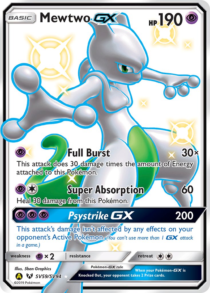 Mewtwo GX - SV59/SV94 - Hidden Fates