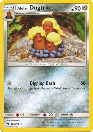 Alolan Dugtrio - 123/214 - Lost Thunder - Card Cavern