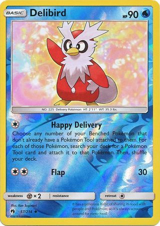 Delibird - 57/214 - Lost Thunder - Reverse Holo - Card Cavern
