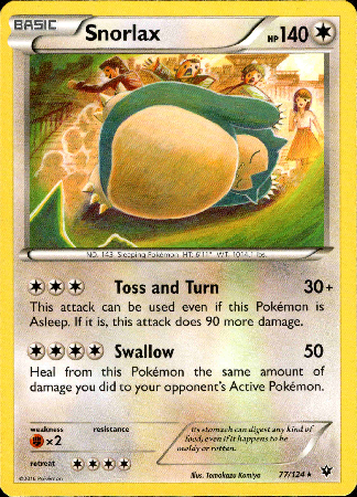 Snorlax - 77/124 - Fates Collide - Card Cavern