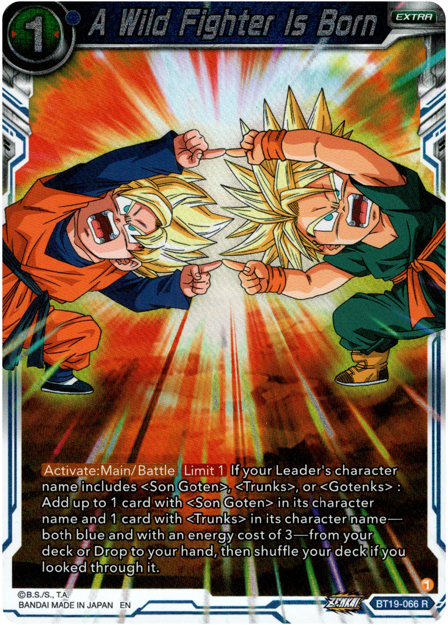 A Wild Fighter Is Born - BT19-066 - Fighter's Ambition - Foil - Card Cavern