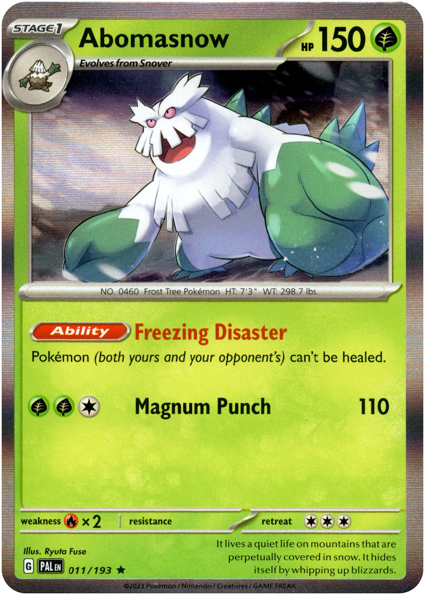 Abomasnow - 011/193 - Paldea Evolved - Holo - Card Cavern