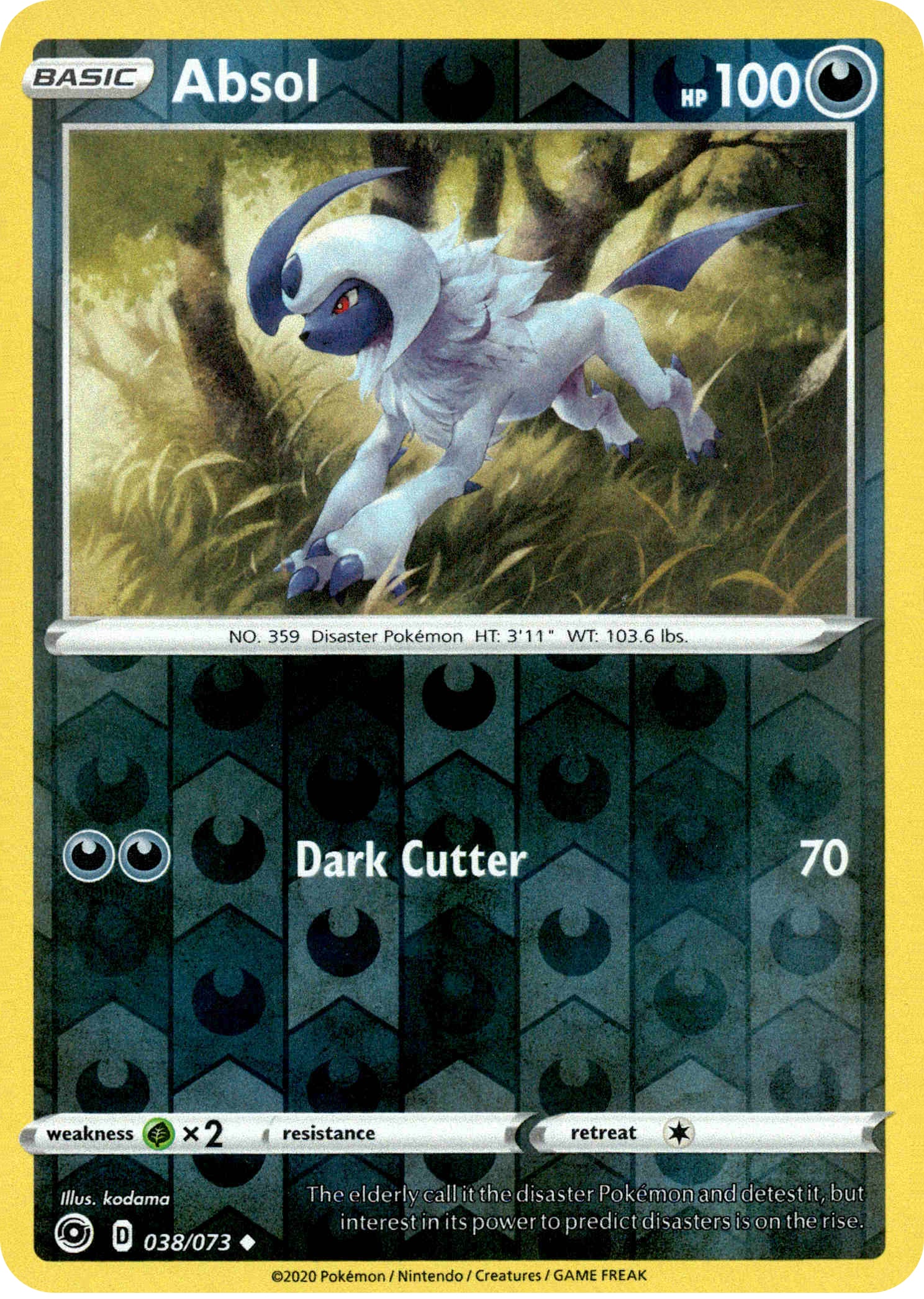Absol - 38/73 - Champion's Path - Reverse Holo - Card Cavern