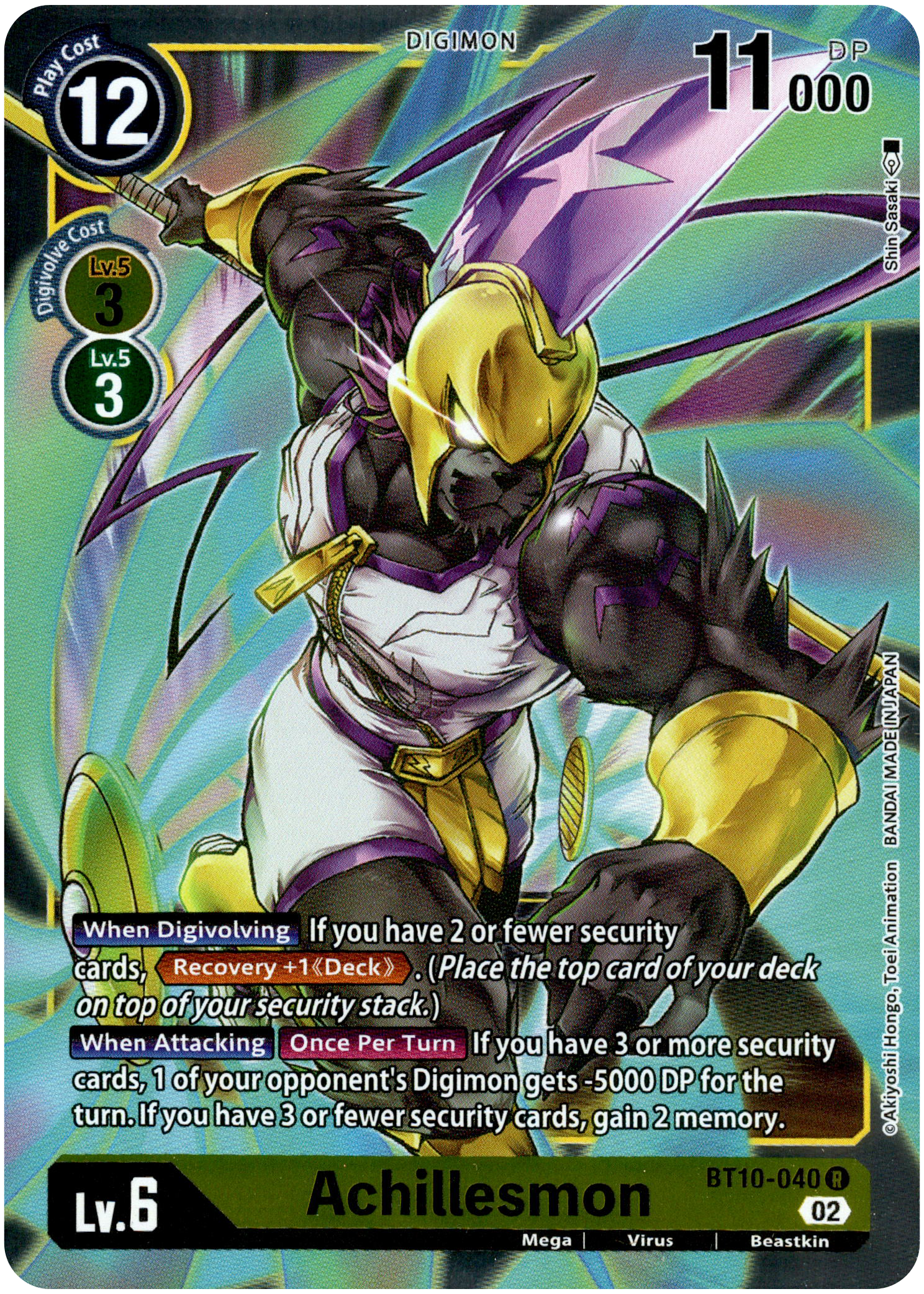 Achillesmon - BT10-040 R - Xros Encounter - Foil - Card Cavern
