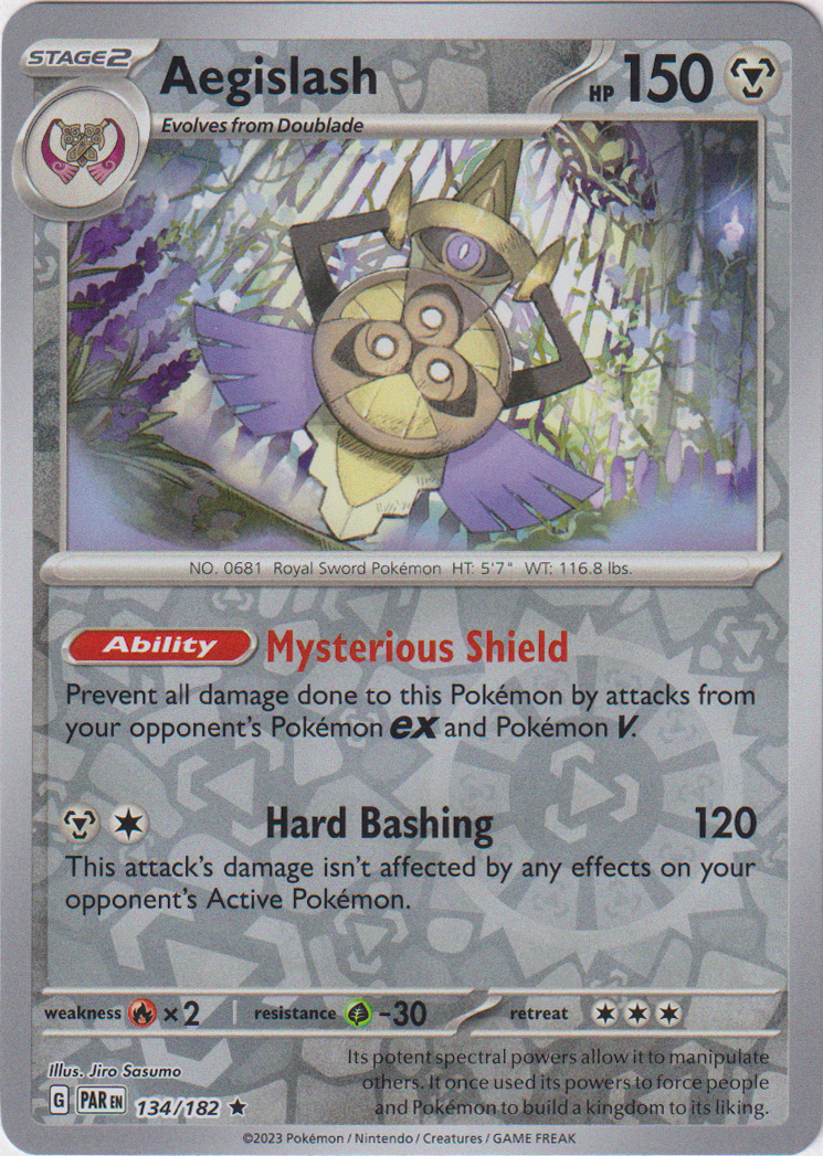 Aegislash - 134/182 - Paradox Rift - Reverse Holo - Card Cavern