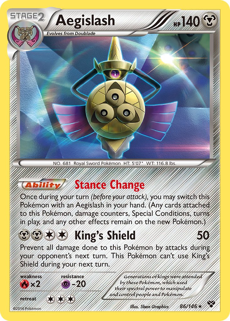 Aegislash - 86/146 - XY Base - Holo - Card Cavern