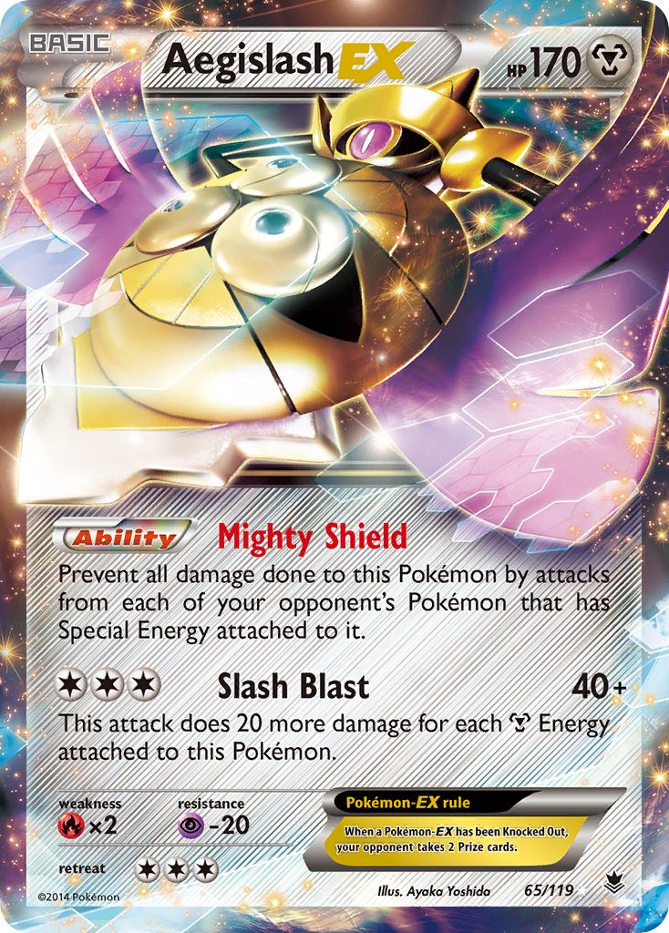 Aegislash EX - 65/119 - Phantom Forces - Holo - Card Cavern